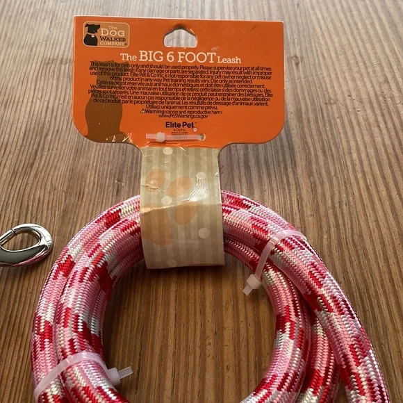 Dog Walker Company Big 6 Foot Leash Pink NWT - Picture 4 of 4